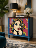 Hand Painted Vintage chest of Drawers
